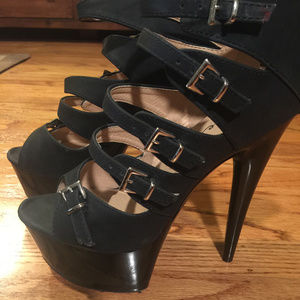 Ellie Una 6 inch Dancer Buckles Sandals Platforms